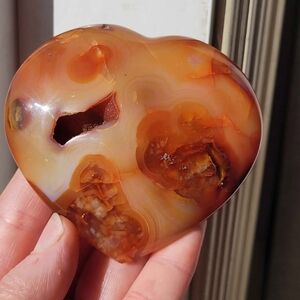 Heart-Shaped Carnelian Stone